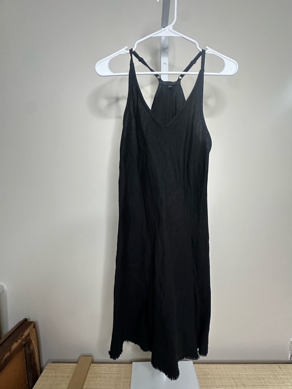 ATM Anthony Thomas Melillo Linen Black Slip Dress